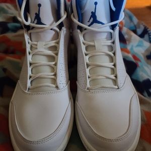 Nike Jordan 1 Flight 5 White Blue Basketball Shoes Size 8.5  881434-117